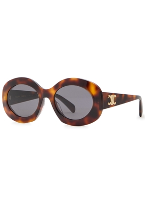 Celine Eyewear Oval-frame Women's Designer Sunglasses - Havana - Brown Havana - One Size