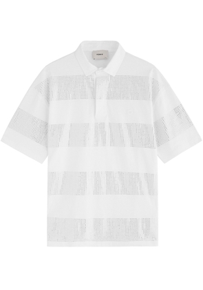 Coperni Crystal-embellished Cotton Polo Shirt - White - M (UK12 / M)