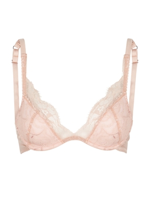 Fleur OF England Signature Silk-blend Plunge bra - Nude - 36C