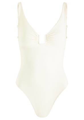 Away That Day Monaco Cut-out Swimsuit - Ivory - XS (UK6 / XS)