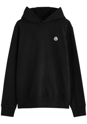 Moncler Logo-appliquéd Hooded Cotton Sweatshirt - Black - S