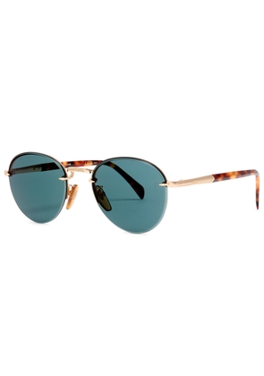 David Beckham Rimless Round-frame Sunglasses - Gold - One Size