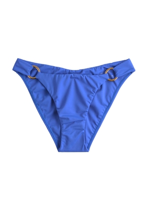 Away That Day Sorrento Ruched Bikini Briefs - Bright Blue - L (UK14 / L)