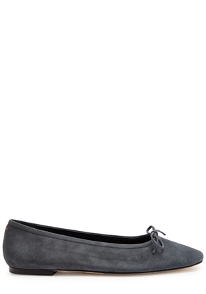 Aeyde Delfina Suede Ballet Flats - Dark Grey - 39 (IT39/ UK6)