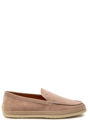 Tods Elisir Suede Loafers - Sand - 40 (IT40 / UK7)