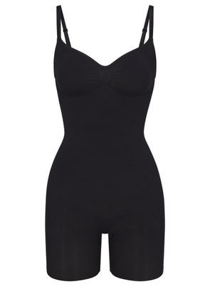 Skims Seamless Sculpt Mid-thigh Bodysuit - Black - XL (UK16 / XL)