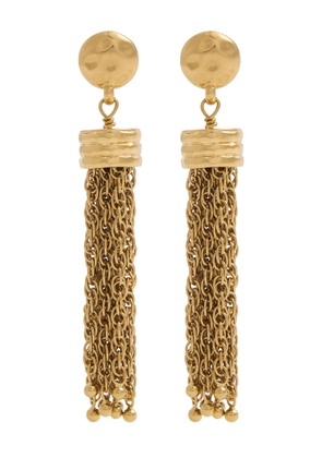Chloe The Pompoms Tassel Drop Earrings - Gold - One Size