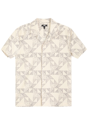 Paige Printed Cotton-blend Shirt - Grey - S