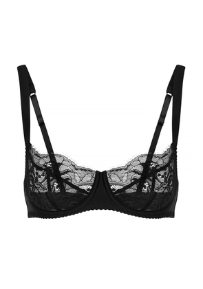Fleur OF England Signature Lace Balcony bra - Black - 32C