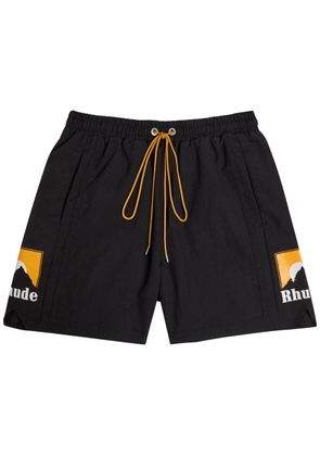 Rhude Moonlight Printed Shell Shorts - Black - S
