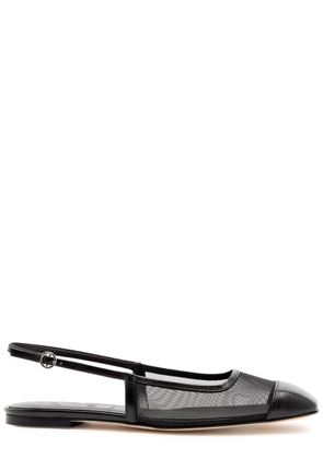 Aeyde Geraldine Mesh Slingback Ballet Flats - Black - 40 (IT40/ UK7)