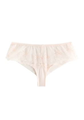 Simone PÉRÈLE Intrigue Embroidered Tulle Briefs - Light Pink - 4 (UK 14 / L)