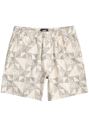 Paige Elijah Printed Cotton-blend Shorts - Grey - XL