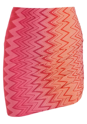 Missoni Zigzag-printed Lamé Mini Skirt - Red - 40 (UK10 / S)