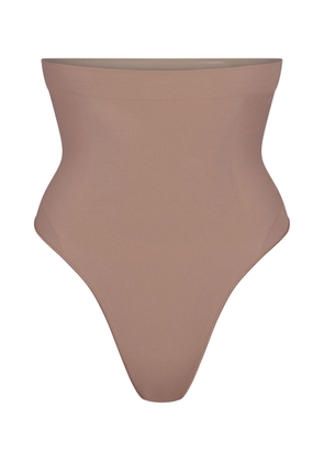 Skims Seamless Sculpt High-waisted Thong - Light Brown - M (UK12 / M)