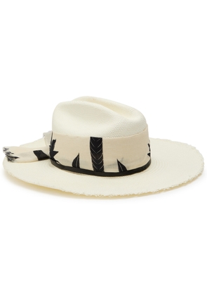 Sensi Studio Texas Long Straw sun hat - White - M