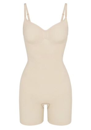 Skims Seamless Sculpt Mid-thigh Bodysuit - Cream - S (UK8-10 / S)