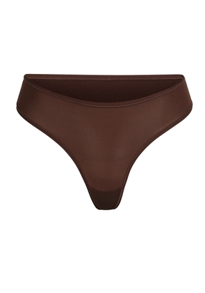 Skims Stretch-jersey Thong - Brown - XL (UK16 / XL)