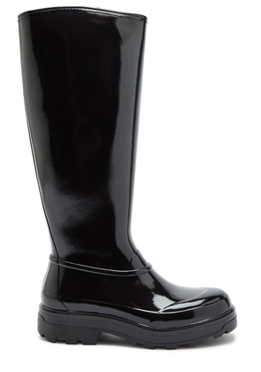Kassl Editions X Tretorn Tijntje Glossed Rubber Wellington Boots - Black - 38 (IT38 / UK5)