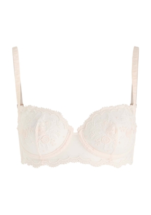 Simone PÉRÈLE Intrigue Embroidered Tulle Underwired bra - Light Pink - 36B