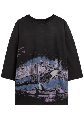 Willy Chavarria Free Willy Buffalo Printed Cotton T-shirt - Black - S