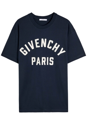 Givenchy Logo-appliquéd Cotton T-shirt - Navy - S