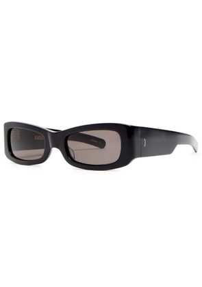 Flatlist Eyewear Kareem Rectangle-frame Sunglasses - Black - One Size