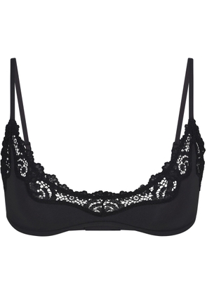 Skims Lace-trim Stretch-jersey Scoop Bralette - Black - S (UK8-10 / S)