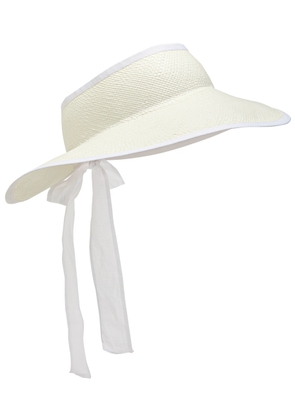 Sensi Studio Long Brim Straw Visor - White - L