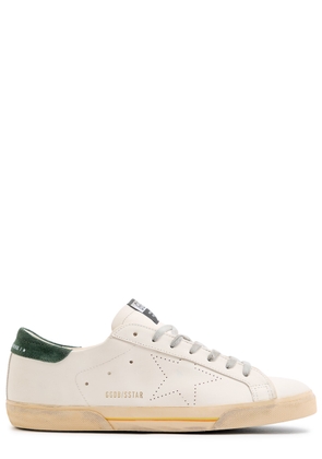 Golden Goose Super-star Leather Sneakers - White And Green - 42 (IT42 / UK8)