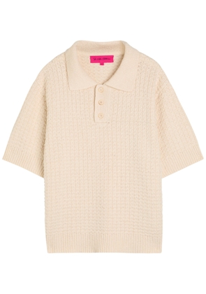 The Elder Statesman Nora Knit Polo Shirt - Natural - L