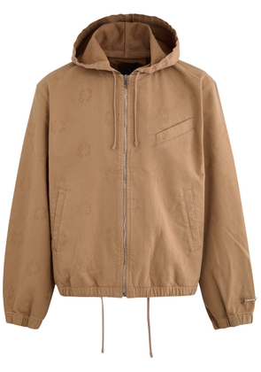 Givenchy Logo Hooded Stretch-denim Jacket - Beige - M