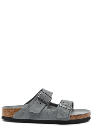 Birkenstock Arizona Brushed Suede Sliders - Grey - 40 (IT41 / UK7)