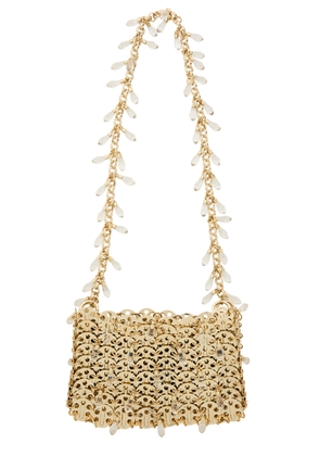 Rabanne Iconic Nano 1969 Crystal-embellished Disc Shoulder bag - Gold - One Size