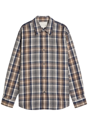 Studio Nicholson Checked Brushed-cotton Shirt - Navy - S