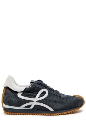 Loewe Flow Runner Panelled Brushed Suede Sneakers - Navy - 45 (IT45 / UK11)