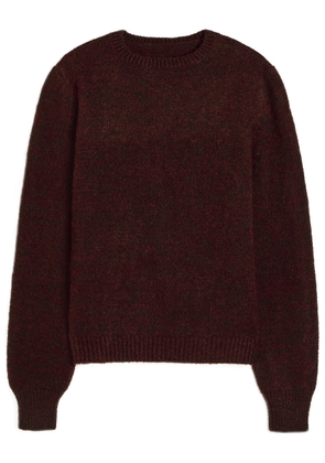 Maison Margiela Brushed Wool-blend Jumper - Burgundy - S (UK8-10 / S)