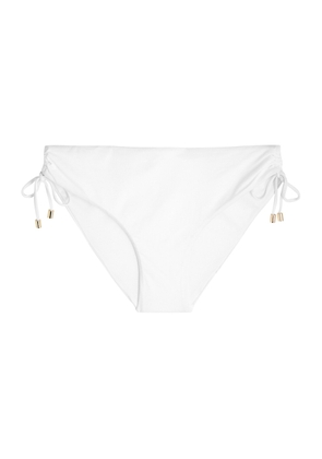 Max Mara Beachwear Sandra Ruched Bikini Briefs - White - 3 (M)