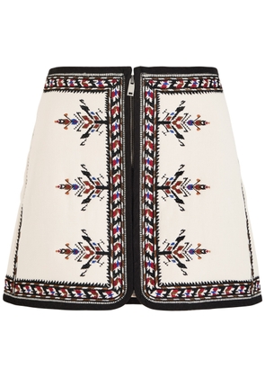 Isabel Marant étoile Zeria Padded Woven Mini Skirt - Ecru - 34 (UK4 / Xxs)