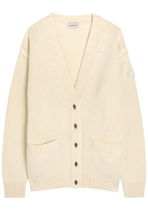Moncler Wool and Cashmere-blend Cardigan - Natural - M (UK 12 / M)