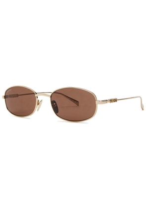 Gucci Oval-frame Sunglasses - Gold - One Size