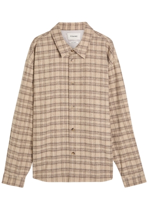 Frame Wool and Silk-blend Flannel Overshirt - Brown - XL