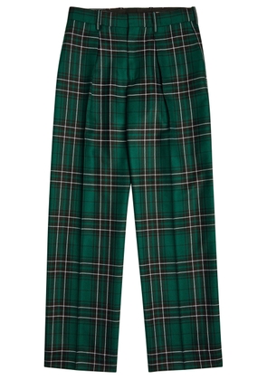 JW Anderson Checked Straight-leg Trousers - Green - 48 (IT48 / M)