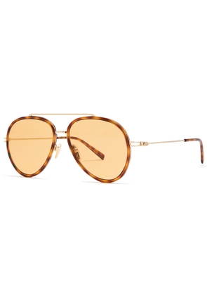 Gucci Aviator-style Sunglasses - Brown Havana - One Size