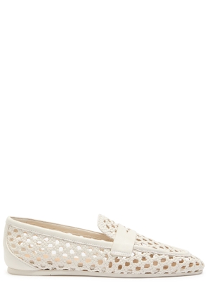 Stuart Weitzman Thea Woven Leather Loafers - Tan - 38 (IT38/ UK5)