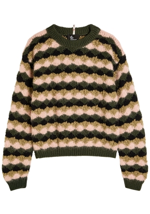 Moncler Striped Wool-blend Jumper - Green - S (UK 10 / S)