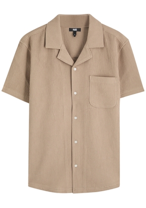 Paige Aogura Waffle Cotton Shirt - Light Brown - L