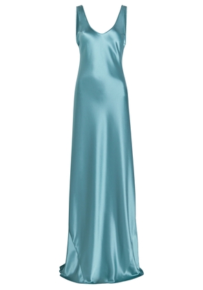 Galvan Valletta Satin Maxi Dress - Blue - 34 (UK6 / XS)