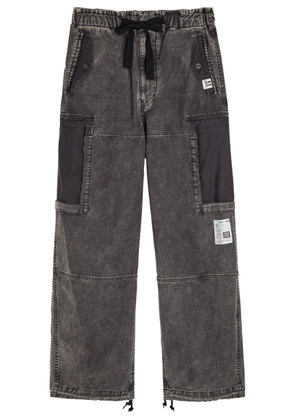 Maison Mihara Yasuhiro Panelled Straight-leg Denim Cargo Trousers - Black - 48 (IT48 / M)