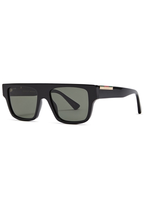 Gucci Flattop Square-frame Sunglasses - Black - One Size